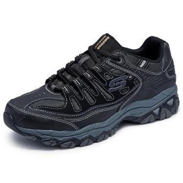 Imagem de Skechers Afterburn M. Fit masculino, Preto/Carvão, 40