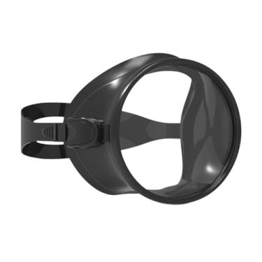 Imagem de rockible Máscara de mergulho de mergulho de vidro máscara de snorkel de engrenagem de mergulho para mergulho com espingarda de lança , Preto