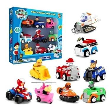 Imagem de Kit 9 Carrinhos Patrulha Canina Fricção Brinquedos Coleção
