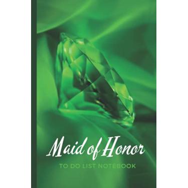 Imagem de Maid of Honor To Do List Notebook: Emerald Green Gem on Silk - Abstract Modern Art Theme/Checklist Planner/Event Planning Journal/Wedding Gift ... of Honor from Bride/Cute Card Alternative