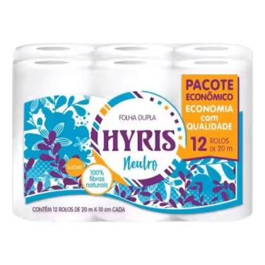 Imagem de Papel Higiênico Hyris Toque Suave 12 Rolos 20m Folha Dupla - NoBrand