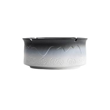 Imagem de Cinzeiro Cinzeiro de cor gradiente cinzeiro de mesa cerâmica montanha e mar padrão cinzeiro para casa jardim café decorações multi funcionais Cinzeiro de Mesa