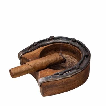 Imagem de Cinzeiros vintage de secretária cinzeiro de madeira retro homens a fumar para interior ao ar livre escritório da casa ornamentos