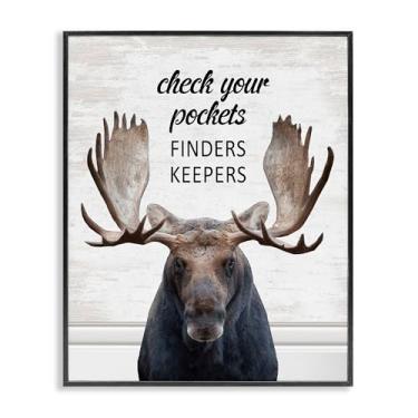 Imagem de Stupell Industries Lembrete de lavanderia Check Pockets Arte giclée emoldurada preta, design por Lettered and Lined, 11 x 14