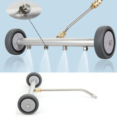 Imagem de Carro Sob Lavadora, Ferramenta de Limpeza de Arruela de Pressão Dupla Com Bocais de Aço Inoxidável, 4000 Psi, para Máquina de Alta Pressão, Pistola de água Em Forma,40 X 10 X