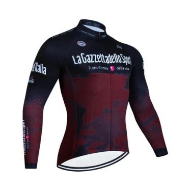 Imagem de Camisa de Ciclismo de Manga Longa Anti-UV - Secagem Rápida - Vermelha 