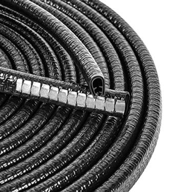 Imagem de MYFAMIREA Protetores de borda de porta de carro de 10 m de comprimento, protetor de vedação de borracha em forma de U Proteção de porta de carro clipes de borracha anticolisão fáceis de cortar, sem