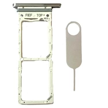 Imagem de Suporte para bandeja de cartão SIM duplo + pino ejetor de cartão para Samsung Galaxy Z Fold6 F956 (prata)