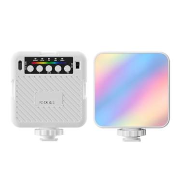 Imagem de Luzes de vídeo RGB, luz de câmera LED regulável 3000k-6500k, luz colorida portátil para fotografia com 3 frias e orifício de parafuso de 0,6 cm, CRI 95+, 1500 mAh recarregável, efeitos FX
