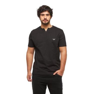 Imagem de Camiseta Basica Masculina Logo Konoa Gola Portuguesa, Preto, M, Mascul