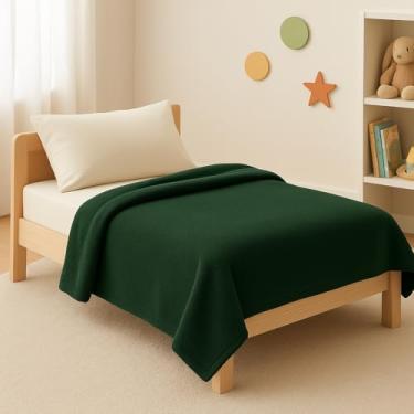 Imagem de Manta de Microfibra Soft Plush para cama sofá pet e bebê 110cm x 150cm (Verde)