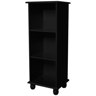 Imagem de Torre Antique Baixa Lateral 2 Prateleiras Laca Preta