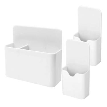 Imagem de Porta-lápis, suporte magnético para canetas, 3 peças, suporte magnético forte para canetas, autoadesivo, para quadro branco, suporte de lápis leve para casa, escritório e escola