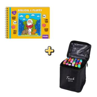 Imagem de Kit Livro De Colorir Bobbie Goods stich e Conjunto De Canetinhas Ponta