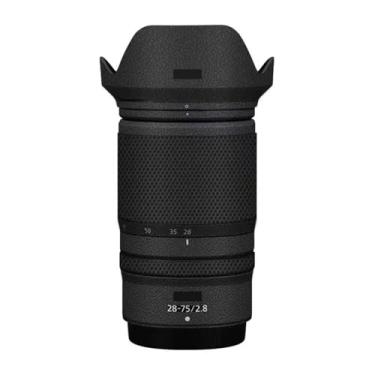 Imagem de Película protetora para lente de câmera, película protetora, película vinly, adesivo premium para Nikon Z 28-75 mm F2.8 decalque fotográfico 28-75 2.8 (couro preto)