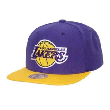 Imagem de Boné Mitchell & Ness NBA Team 2 Tone 2.0 Snapback Los Angeles Lakers Masculino-Masculino