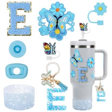 Imagem de Conjunto de acessórios de copo de 15 peças para copo Stanley Cup 850 g 1,134 g copo com alça, incluindo capa de canudo de silicone e bota, tampa à prova de derramamento, pingentes Stanley, pingente de