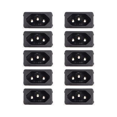 Imagem de 10 Tomada Margirius Para Cx. Embutir Padrão Weg 10/20a Preto