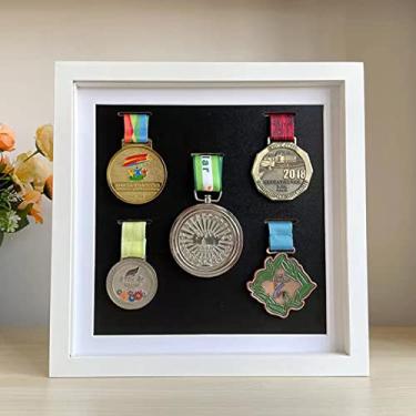 Imagem de WANLIAN Caixa De Exibição Medalhas, Suporte Estojo Grande Com 5 Compartimentos - Perfeito Para Soldados Guerra, Corredores, Maratonistas, Vencedores Corridas, Futebol, Ginástica E Medalhas Todos Os