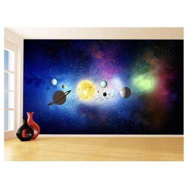 Imagem de Papel De Parede 3D Espaço Estrelas Planetas 3,5M Nsp179 - Você Decora