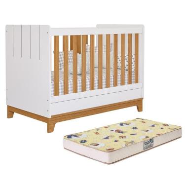 Imagem de Berço Mini Cama Biscoito Branco-nature Com Colchão Supreme - Permóbili Baby Branco-nature