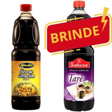 Imagem de Óleo de gergelim torrado kenko 1l + brinde molho tarê sakura 1l