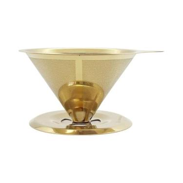 Imagem de Suporte De Filtro De Café Reutilizável De Aço Inoxidável De Camada Dup