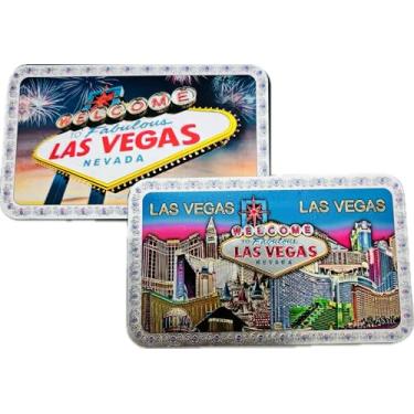 Imagem de Ímã multióleo de dupla face de Las Vegas – Ímãs colecionáveis com vários designs (horizonte)