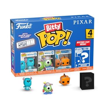 Imagem de Funko Bitty Pop! Pixar - Monsters Inc. 4 peças Sulley, Boo, Mike Wazowski e uma minifigura misteriosa surpresa, de 0,9 polegadas (2,2 cm), coleção coleção colecionável, borda empilhável incluída