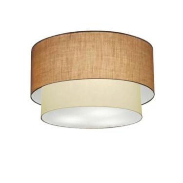 Imagem de Plafon Duplo Cilíndrico Vivare Md-3045 Cúpula em Tecido 40x35cm - Bivo