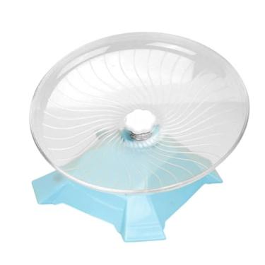 Imagem de Ioensy Roda de exercício para hamster, brinquedo redondo, antiderrapante, silencioso, para animais de estimação, roda de corrida silenciosa para hamster, Azul