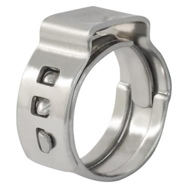 Imagem de Murtenze Pacote com 50 braçadeiras de aço inoxidável, anéis de crimpagem de grampos de 3/20.3 cm, anéis de aperto para conexões de encaixe de tubulação PEX