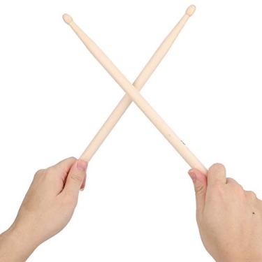 Imagem de Ymiko Tambor de Tambor, Bateria para Bateria Kit de de Jazz de Madeira de Bordo 2 Pares de 5a 5b de Musical de de Acessória (5b Drum Stick)