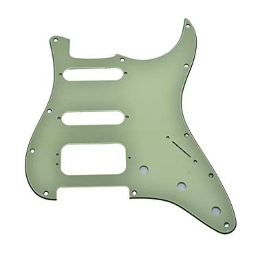Imagem de KAISH 11 furos American Modern Strat Style HSS Pickguard 3 parafusos de canto redondo Humbucking montagem para Stratocaster/Strat verde menta