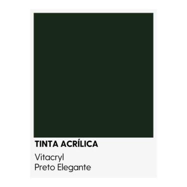 Imagem de Tinta Emborrachada Acetinada Pretos - Vitacryl, Preto Elegante, 3,6 lt
