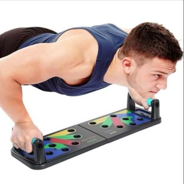 Imagem de Prancha Multifuncional - Suporte Ajustável para Flexões e Calistenia em Casa | Treino Completo de Fortalecimento Muscular com Múltiplos Ângulos | Ideal para Exercícios Funcionais e Corporais