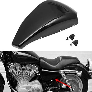 Imagem de HIYOYO Capa lateral de bateria esquerda preta brilhante compatível com Harley Sportster XL883 XL1200 1200 883 2013 2011 200 883