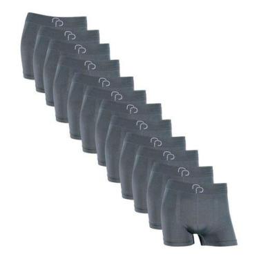 Imagem de Kit 12 Cueca Boxer Masculino Microfibra Durável RP Lisa Premium - Rafa