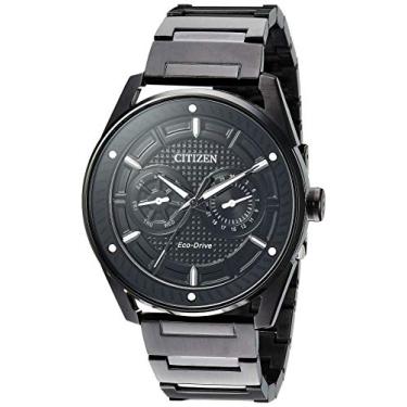 Imagem de Relógio masculino Citizen Drive de quartzo japonês com pulseira de aço inoxidável, preto (modelo: BU4025-59E)