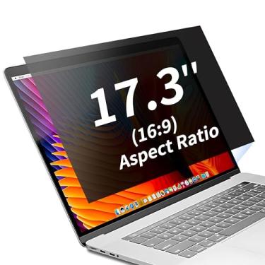 Imagem de Seorsok Protetor de tela de privacidade para laptop de 17 polegadas 16:9 360°, antiespiar e antiluz azul, protetor de tela antirreflexo reduz a tensão ocular e a proteção ocular