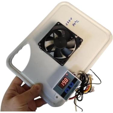 Imagem de Kit Completo Para Chocadeira Incubadora com Placa de Aquecimento + Cooler + Termostato Bivolt 120 ou 220 Volts