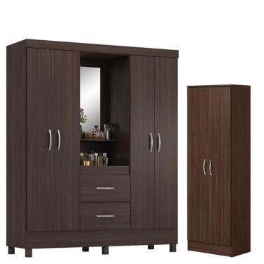 Imagem de Guarda Roupa Casal Capelinha Lord com Multiuso Golden Café - Demóbile