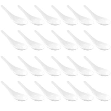 Imagem de 24 Colheres Japonesa Couvert Melamina Branca Haus Concept Finger Food Restaurante