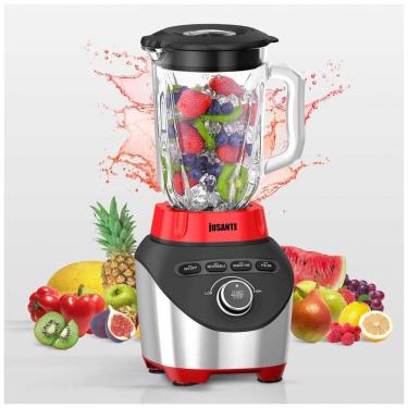 Imagem de Liquidificador de Bancada 1,8 Litros de Capacidade com Alta Velocidade, 1200W, 110v, JUSANTE, Vermelho