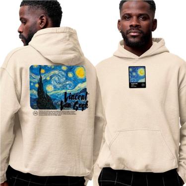 Imagem de Moletom Estampado Algodão‎ Vicent Van Gogh Nigth Abstract-Unissex