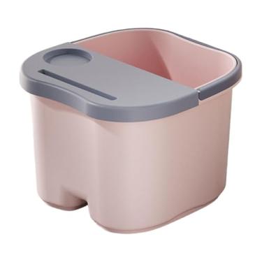 Imagem de Kokiya Bacia para pedicure, banheira de imersão resistente com alça, para mulheres e homens, imersão dos pés, unhas dos pés e tornozelos, pedicure em casa, Rosa