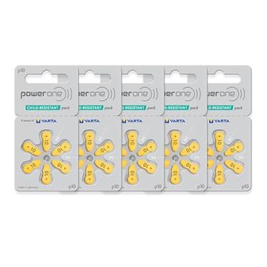 Imagem de PowerOne Power Pilhas para aparelhos auditivos (30 pilhas, tamanho único)