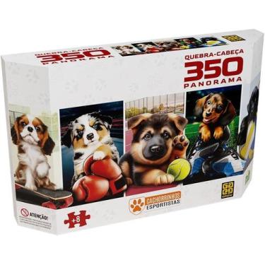 Imagem de Quebra-cabeça -350 Peças Panorama - Cachorrinhos Esportistas - Grow