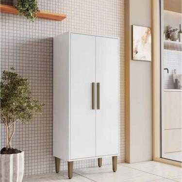 Imagem de Armário Multiuso 2 Portas 3 Prateleira Paraná  Kaiki Móveis - Branco