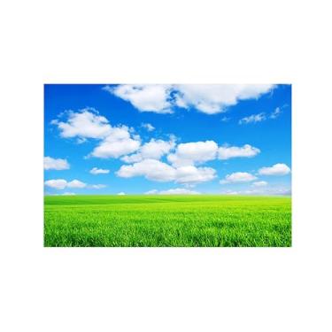 Imagem de Paisagens Pintura em Tela-Nuvens campos verdes-Arte Parede Natureza-Pôster Decoração Sala de Estar Banheiro 20x30cm Sem Moldura